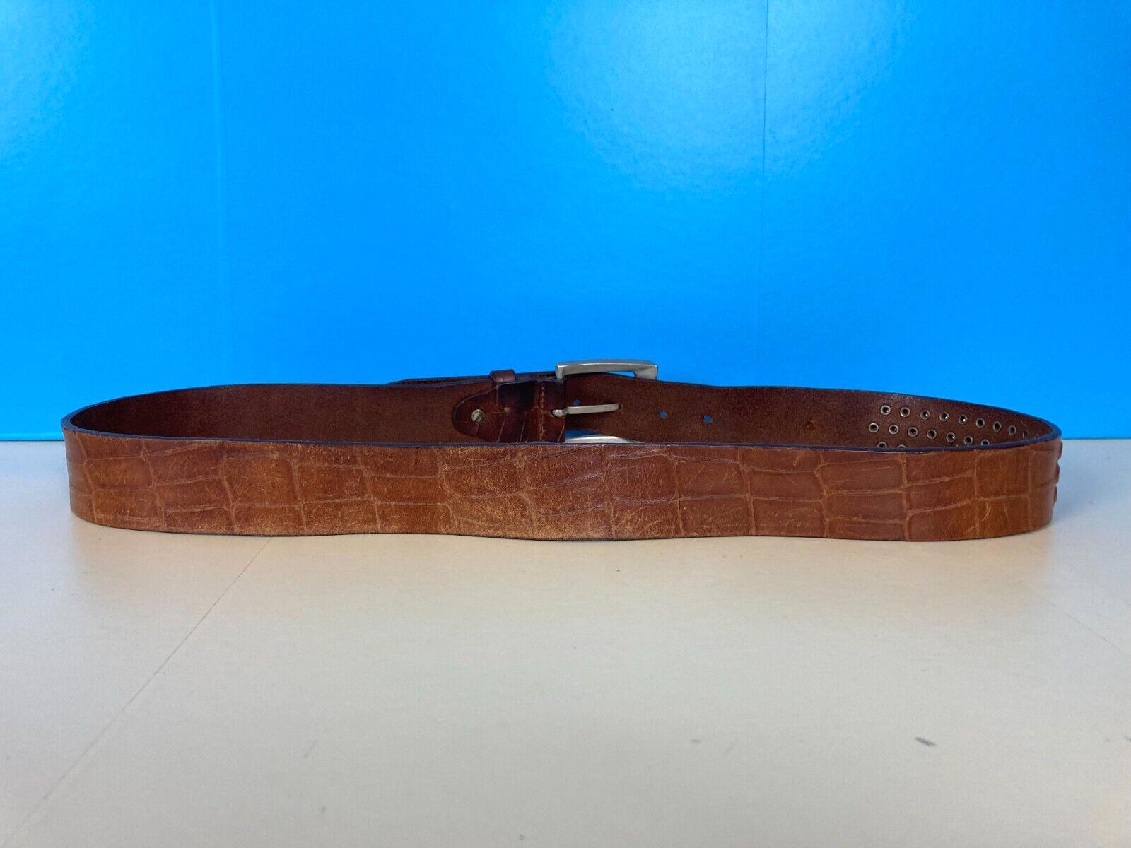 Vintage Leather Jeans Belt Brown Unisex 38-40IN Waist Unisex Vintage Leather Jeans Belt Brown Unisex 38-40IN Waist Unisex