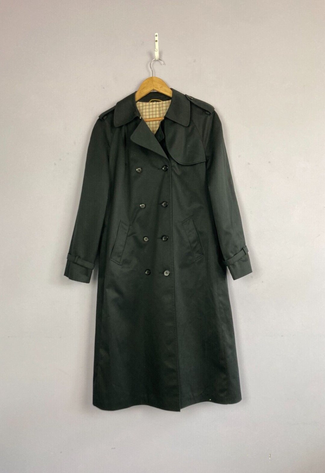 DANNIMAC Women's Black Trench Coat UK1416 Classic Mid Etsy UK