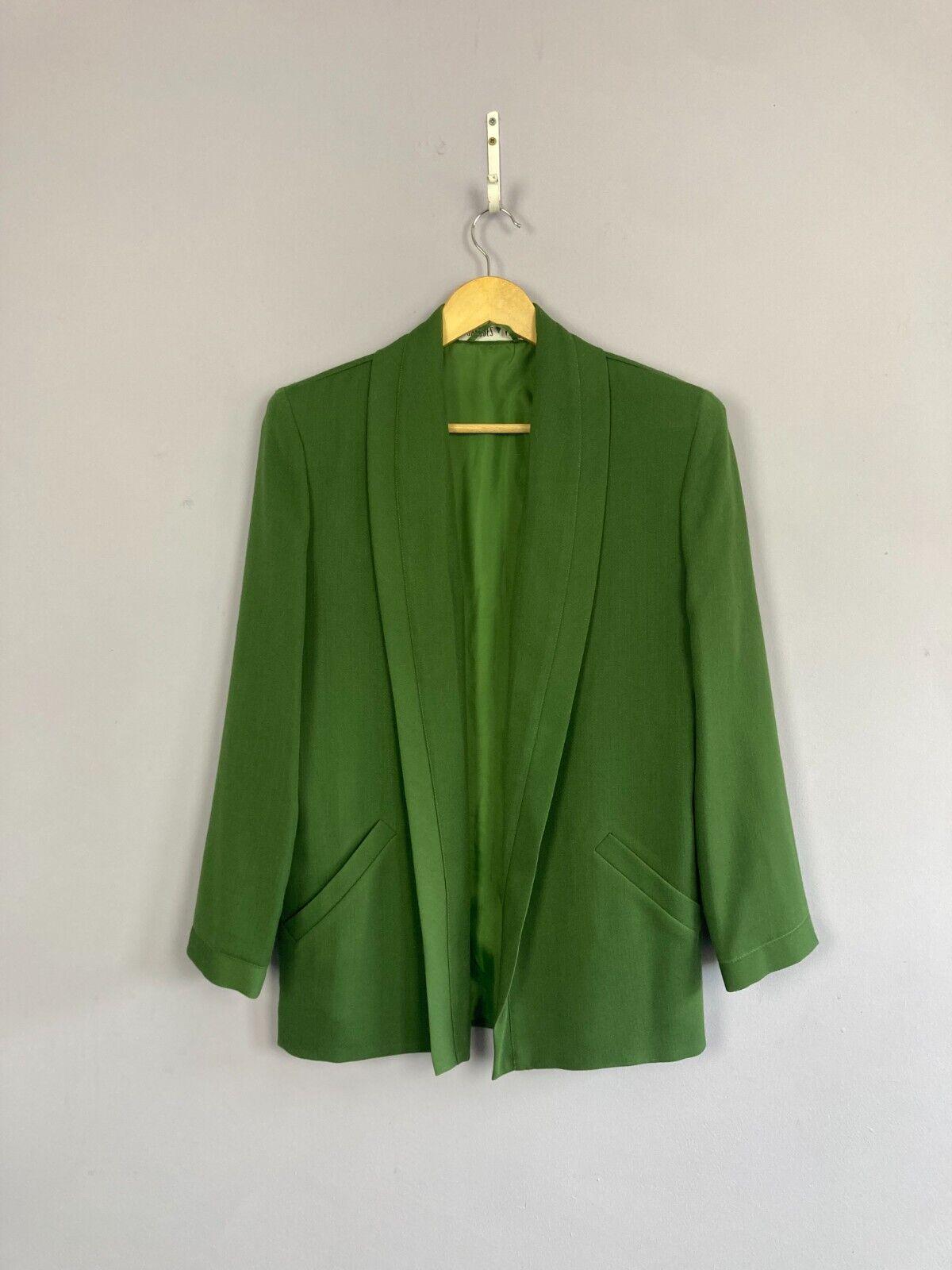 Vintage Skirt Suit Green UK10 Straight Pencil Blazer Jaques Vintage Skirt Suit Green UK10 Straight Pencil Blazer Jaques