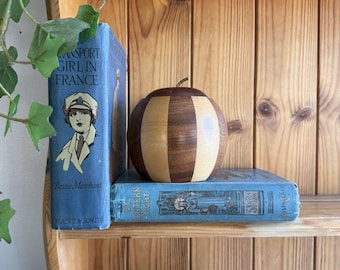 Vintage Lancraft Woodware Trä Äppleformad Tobaks Teburk