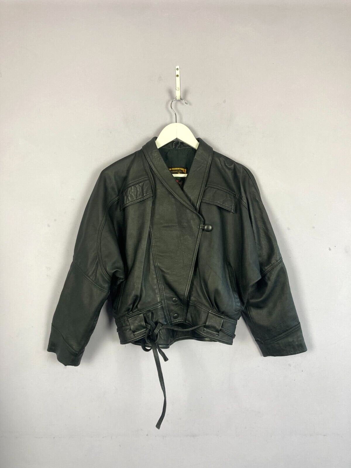 ジャケット・アウター 80s Vtg short lamb leather bomber jacket 80s Vtg short lamb leather bomber jacket