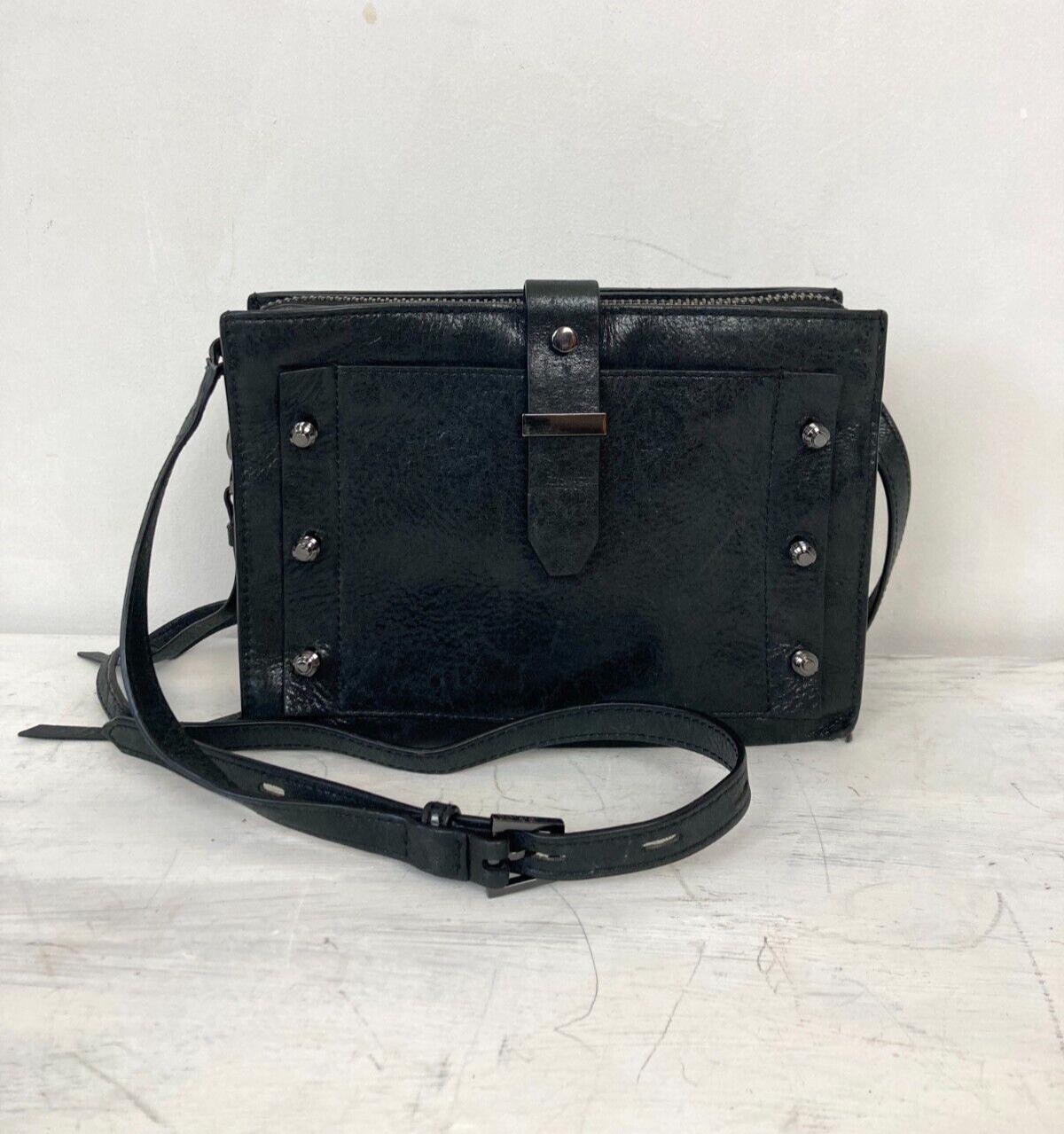 Botkier NY レザーハンドバッグ クロスボディ ブラック スタッズ 