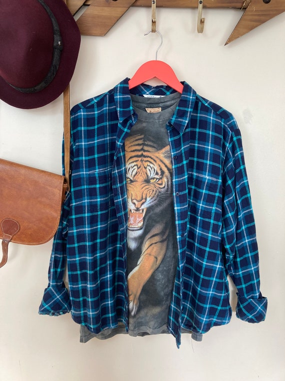 Vintage Flannel Shirt. Mens. Unisex 