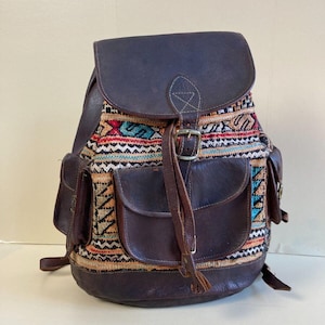 Mochila Escolar Mochilas Cuero Hippies Mochila Vintage De Cuero