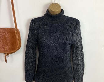 black sparkle turtleneck