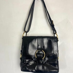 Jones The Bootmaker Black Leather Handbag Shoulder Bag Career Everyday Smart