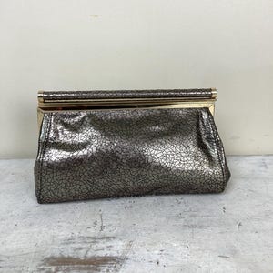 Pochette metallizzata oro REISS con stampa animalier, da sera, per occasioni speciali