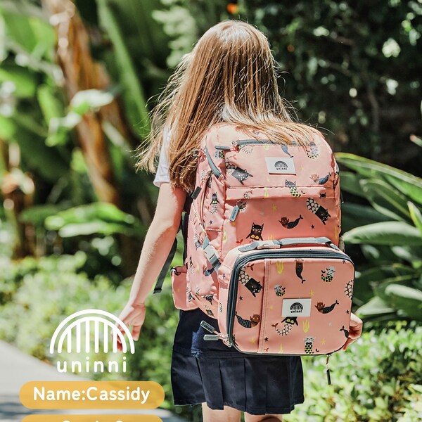 Cute Cat Mermaid Print Backpack