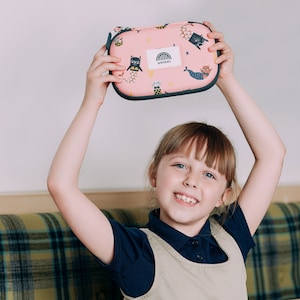 Cat Mermaid Pencil Case | Kids School Supplies | Back to School | Pouch Holder | Zip Pen Bag | Pencil Case | Accessory Pouch