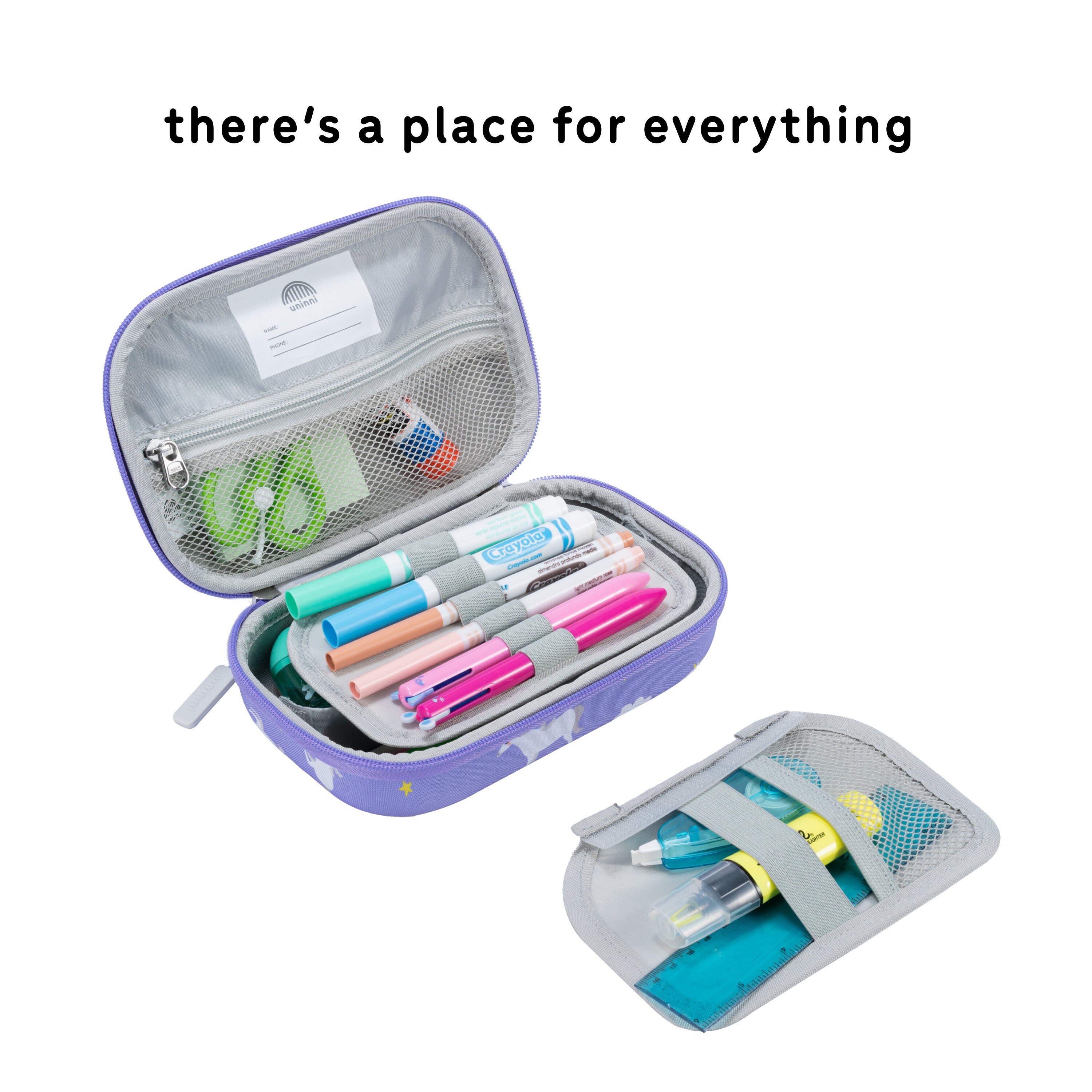 Rainbow Unicorn Pencil Case Kids School Supplies Back to School Pouch  Holder Zip Pen Bag Pencil Case Accessory Pouch 