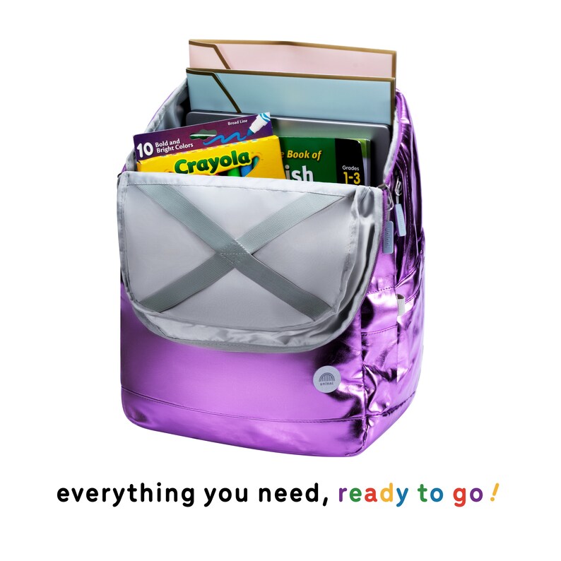 Metallic Lavender Backpack Kids Backpack Back to School Etsy