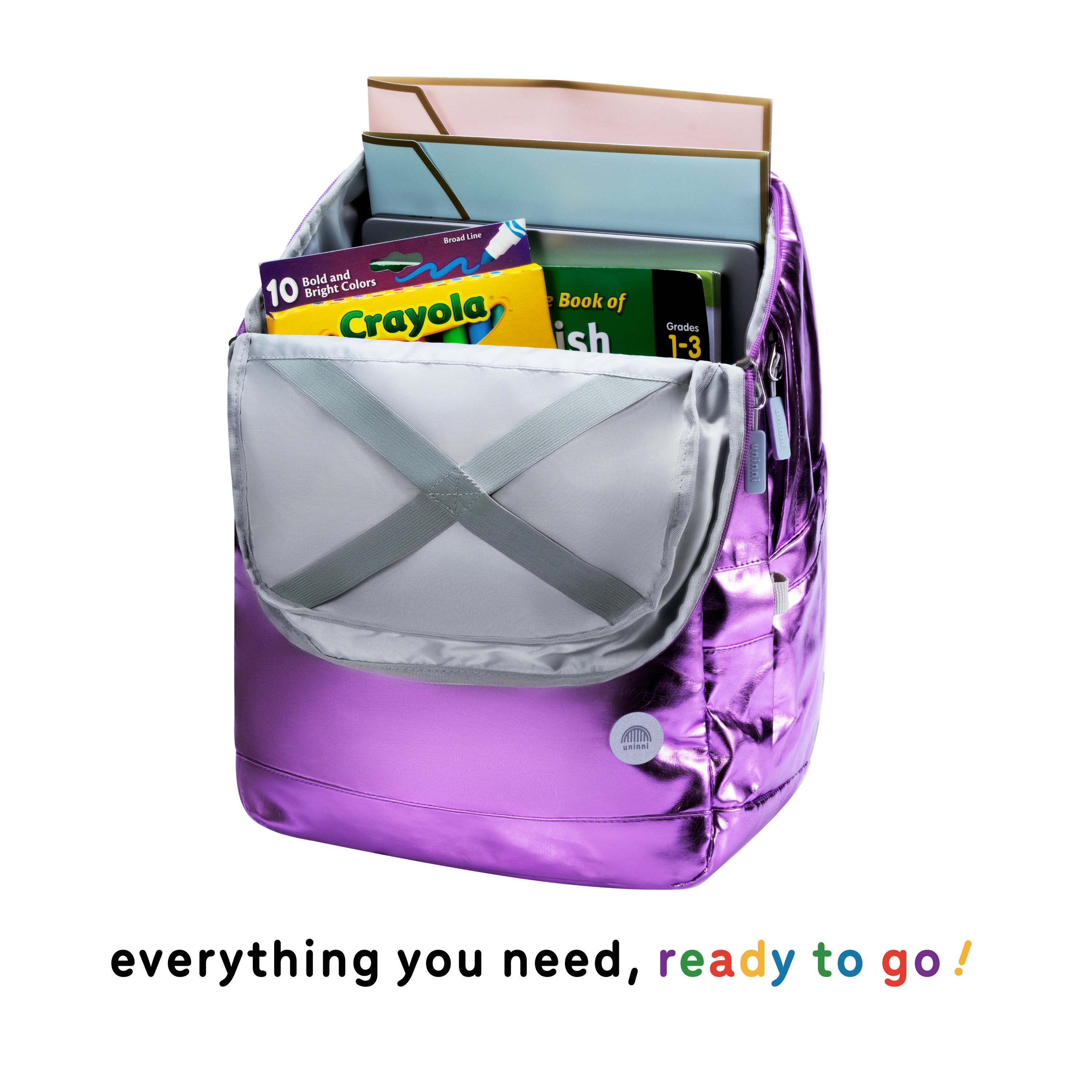 Metallic Lavender Backpack Kids Backpack Back to School Etsy