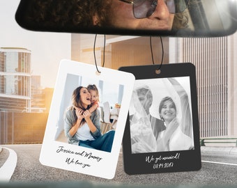 Ambientador para coche con foto personalizada, accesorio personalizado para el coche