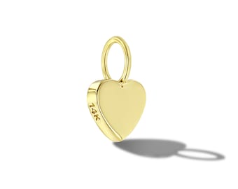 14k gold heart charm