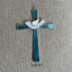 Stained Glass Cross With Dove-symbol of Peace and Love - Etsy