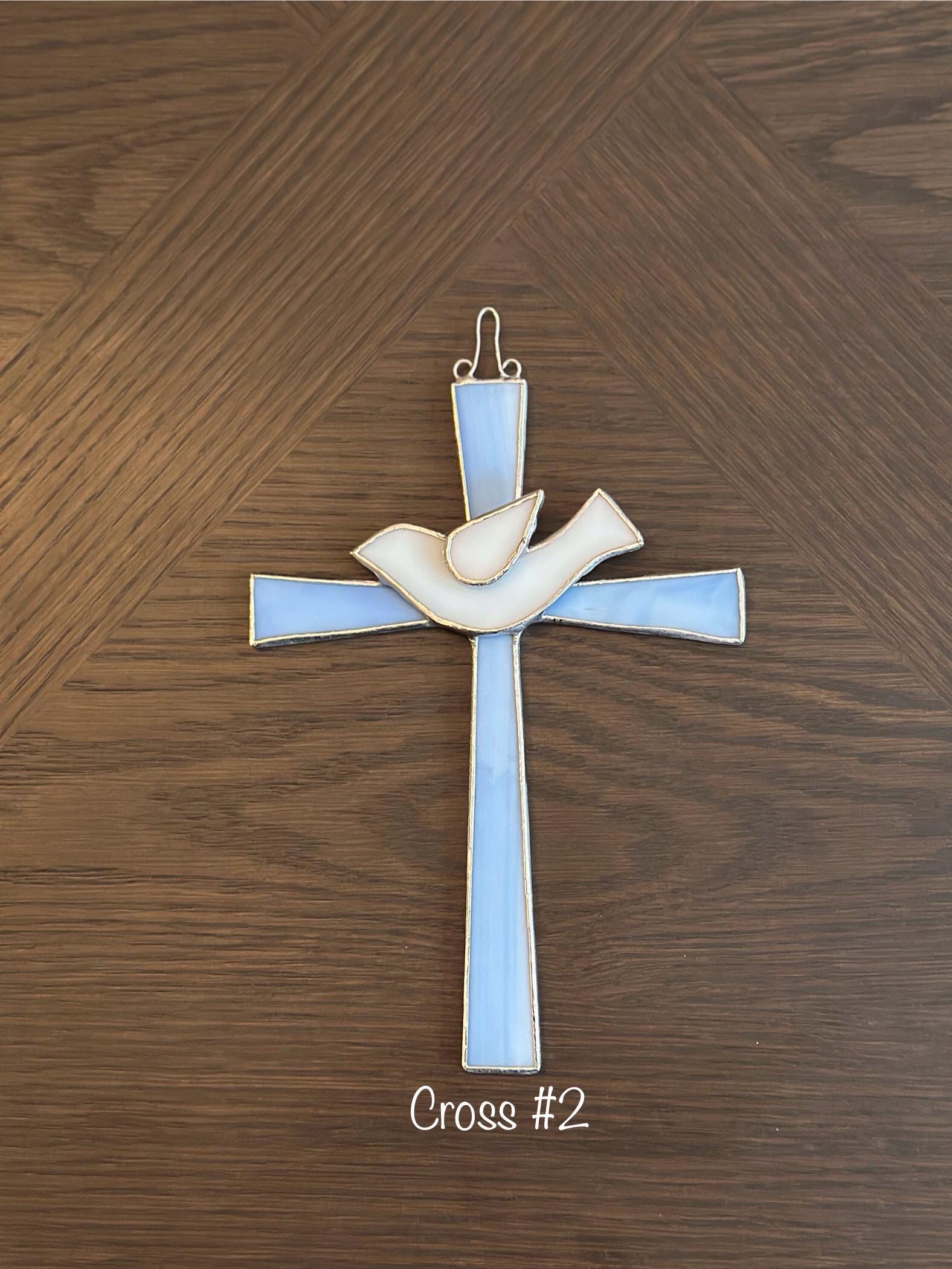 Stained Glass Cross With Dove-symbol of Peace and Love - Etsy