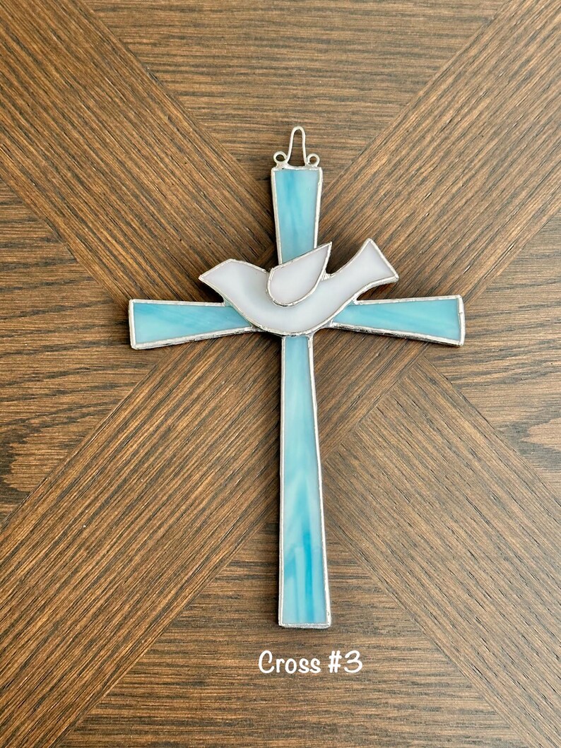 Stained Glass Cross With Dove-symbol of Peace and Love - Etsy