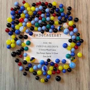Glass Dots for Fused glass/Stained glass/*Free Shipping *- 2 Ounce sets