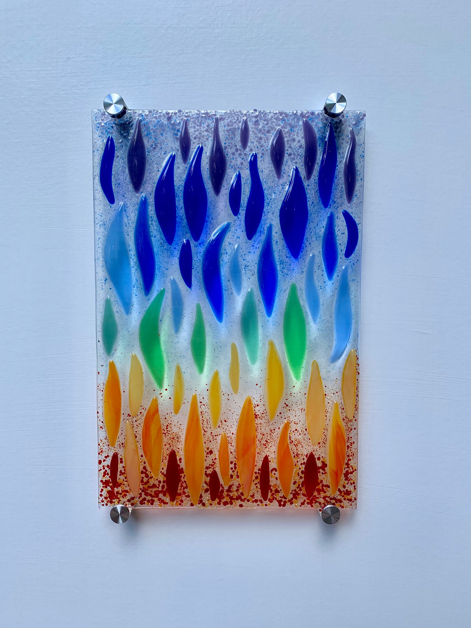 Fused Glass Wall Art Panel Etsy
