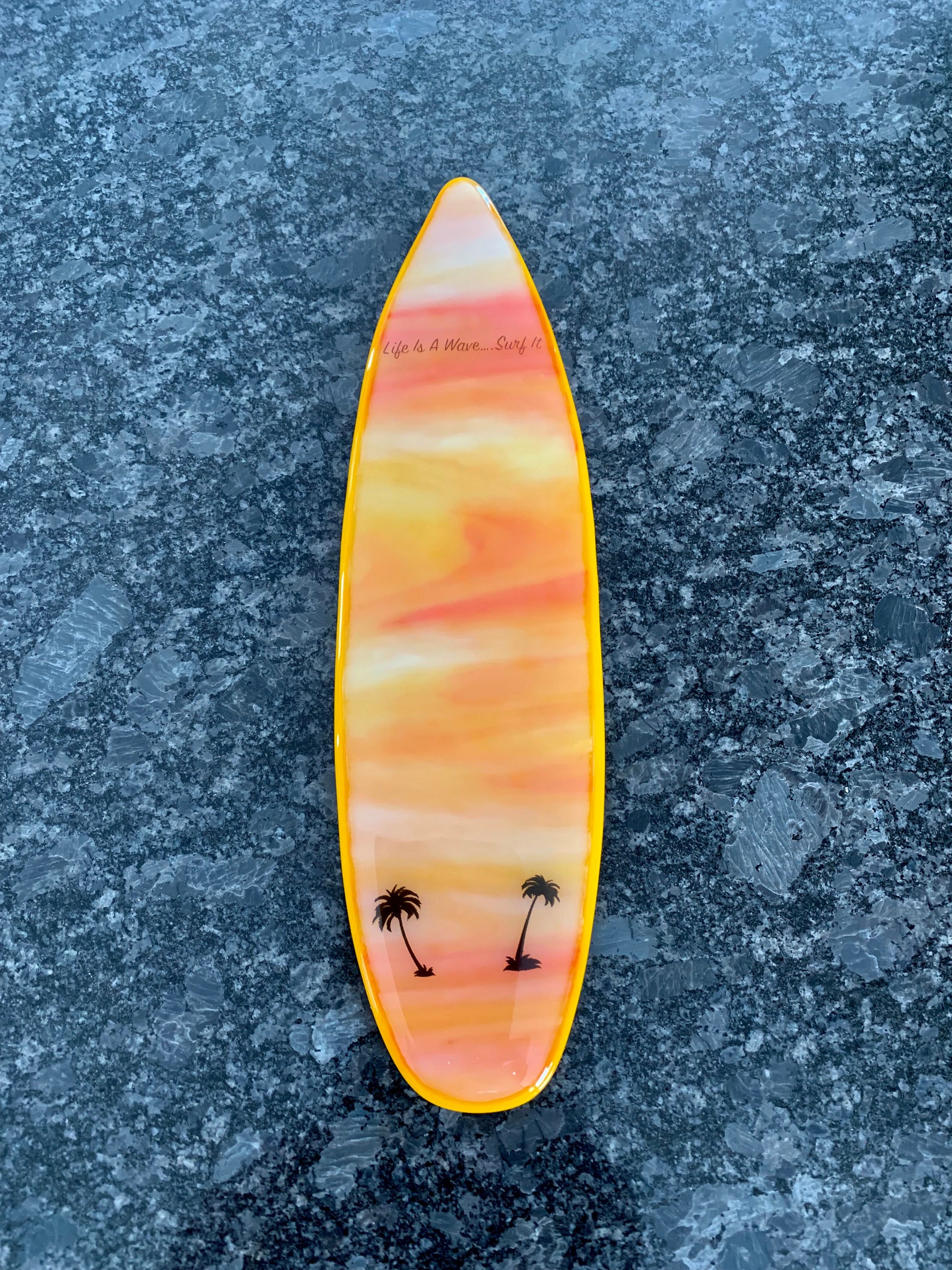 Fused Glass Surfboard Etsy