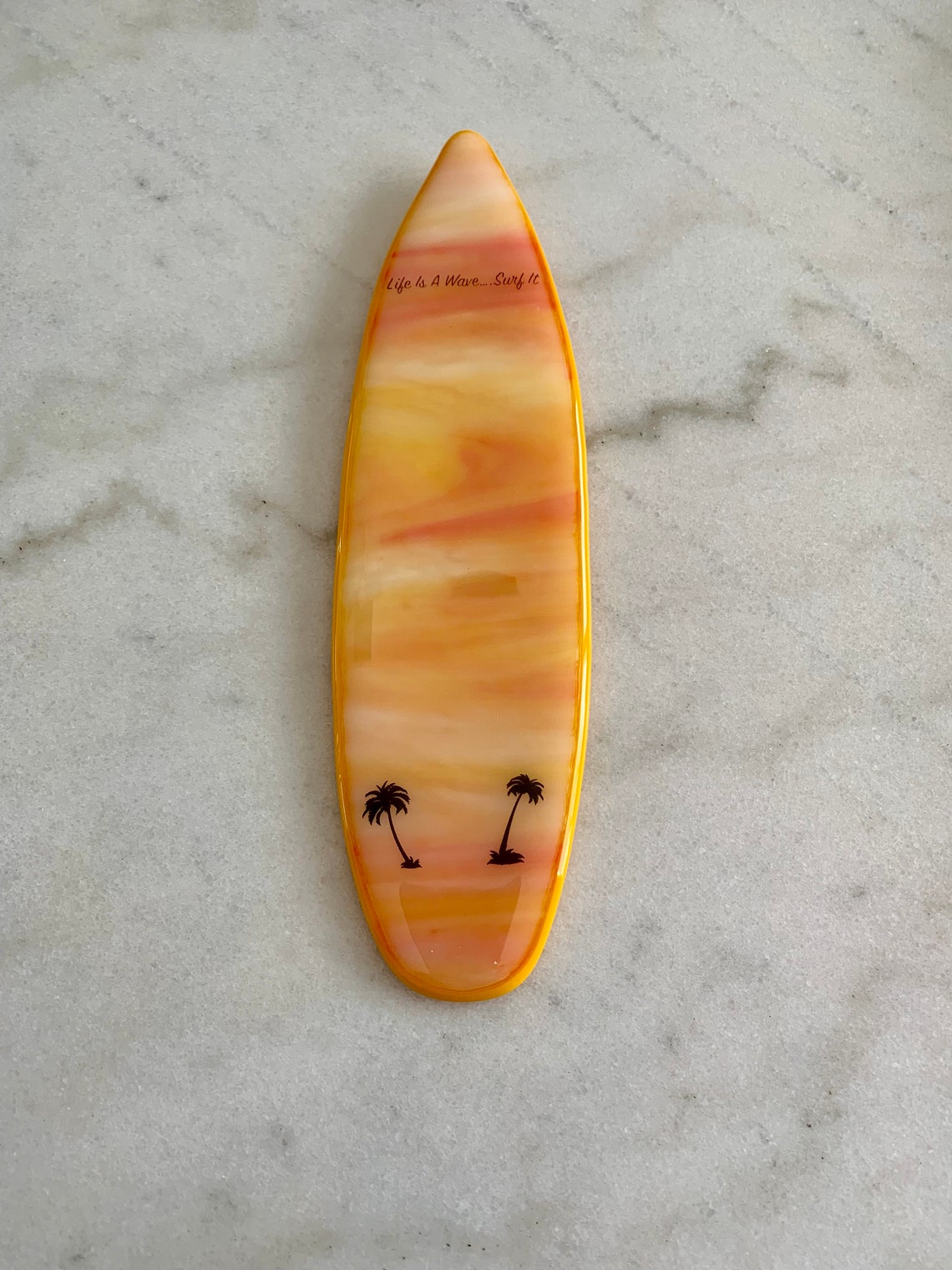 Fused Glass Surfboard Etsy