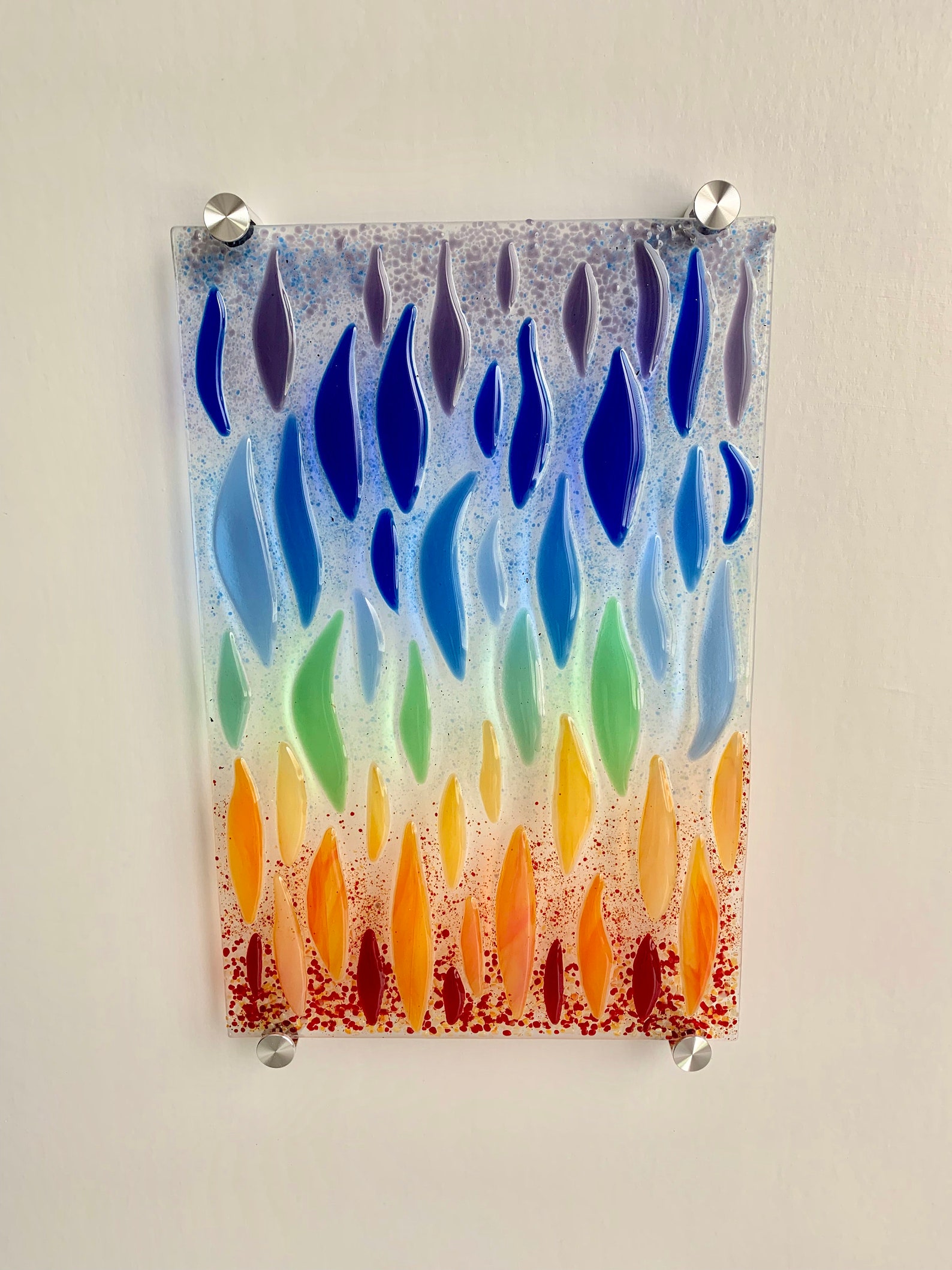 Fused Glass Wall Art Panel Etsy