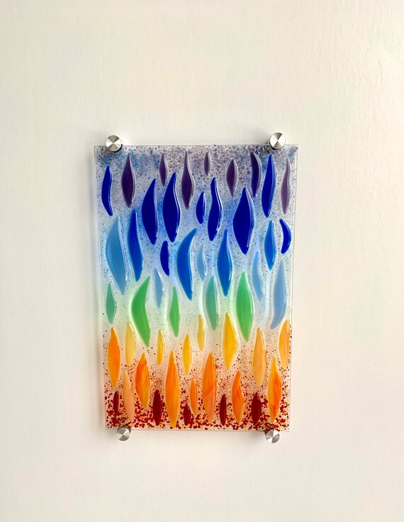 Fused Glass Wall Art Panel Etsy