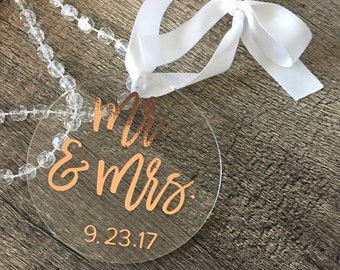 Mr. and Mrs. Christmas Ornament | Newlywed Christmas Ornament | Custom Acrylic Christmas Ornament | First Married Christmas Gift