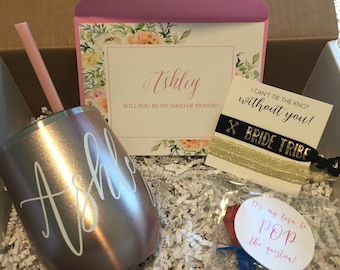Bridesmaid Proposal Gift Box Set | Maid of Honor Proposal Gift | Proposal Box | Bridal Party Gift | Will You Be My Bridesmaid Gift