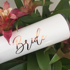 Bridesmaid Tumbler Personalized Skinny Tumbler Bridesmaid Gift Wedding Party Gift Bridesmaid Cups image 3