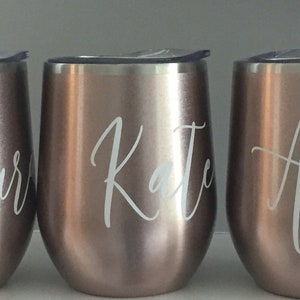 Bridesmaid Wine Tumblers Bridesmaid Gift Bridesmaid Proposal Gift Custom Stainless Steel Wine Tumbler Bridal Party Gift image 5