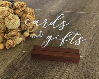 Karten und Geschenke Zeichen | Acryl Karten und Geschenke Zeichen | Acryl Hochzeitsschild | Hochzeitsgeschenk Tischschild | Hochzeitsschilder | Acryl Schilder