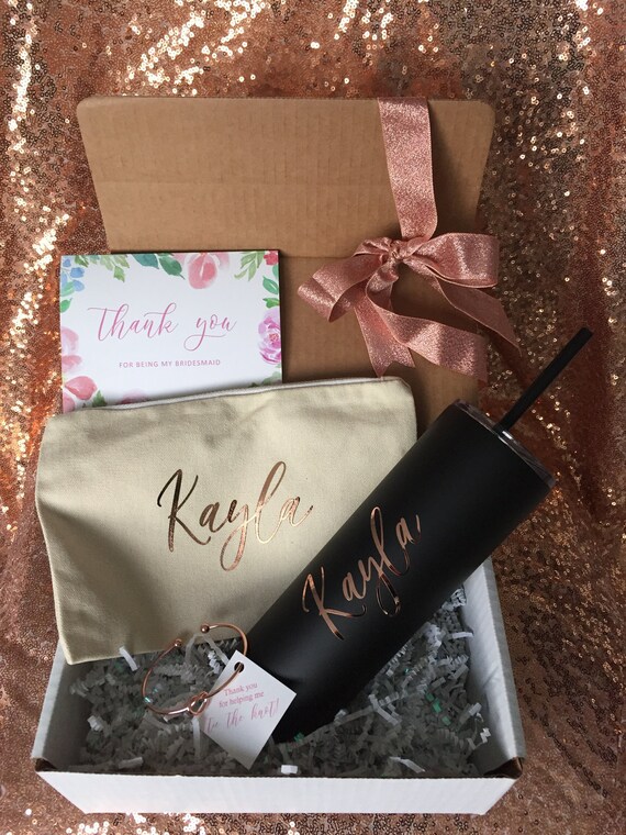 Bridesmaid Thank You Gift Box Thank You For Being My Etsy