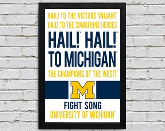 Michigan Wolverines Fight Song Poster: Officially Licensed Art (13x19")