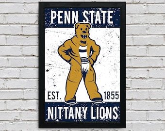 Penn State Nittany Lions Mascot Art Print - Limited Edition 13x19"