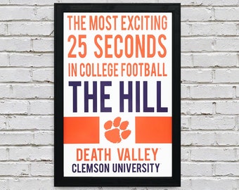 Limited Edition Clemson Tigers Poster - The Hill - Officially Licensed Art Print 13x19"