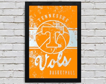Limited Edition Tennessee Volunteers Basketball Poster - Vols Gift - Tennessee Office Poster - Officially Licensed - 13x19"