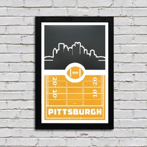 Limited Edition Pittsburgh Steelers Poster - Retro Video Game Art Print - 13x19"