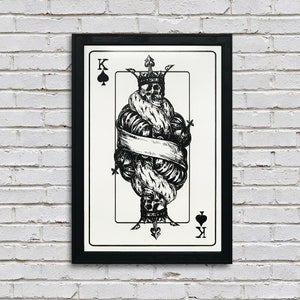 Limited Edition King of Spades Poster - Texas Hold Em - Gifts for Gamblers - 13x19"