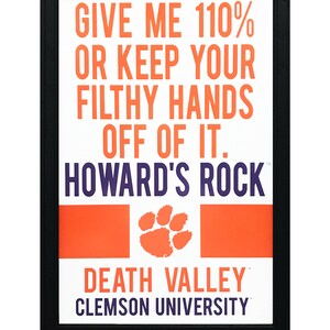 Howard's Rock Clemson Tigers Art Print: Officially Licensed 13x19" image 3