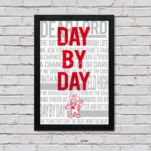 Nebraska Huskers Tunnel Walk Art Print: Day By Day, Officially Licensed 13x19"