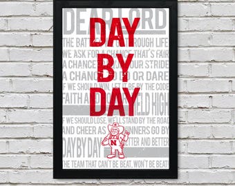 Nebraska Huskers Tunnel Walk Art Print: Day By Day, Officially Licensed 13x19"