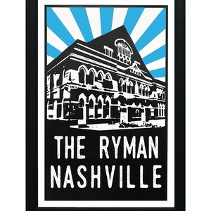 Limited Edition Ryman Auditorium Poster, The Ryman, Nashville TN Poster Art Print 13x19 image 3