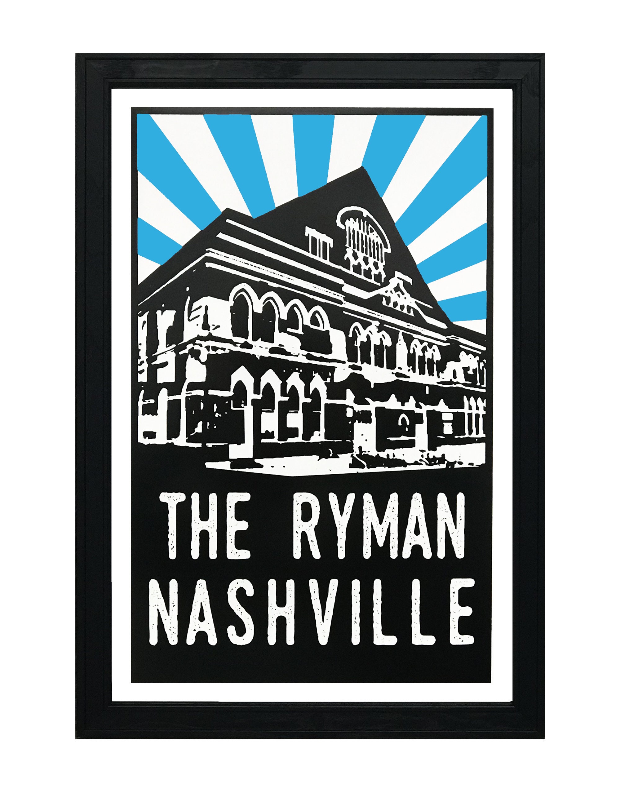 Ryman Auditorium Art Print: Nashville TN, Limited Edition Poster (13x19\, image size:2000x2600
