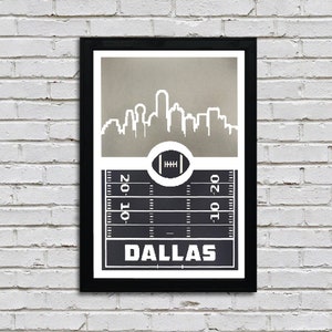 Limited Edition Dallas Cowboys Poster - Retro Video Game Style - Handcrafted Art Print - 13x19&quot;