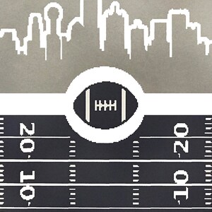 Limited Edition Dallas Cowboys Poster - Retro Video Game Style - Handcrafted Art Print - 13x19" image 7