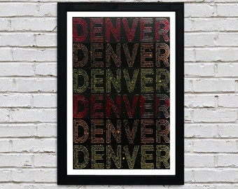 Limited Edition Denver Typography Poster Art - 13x19"