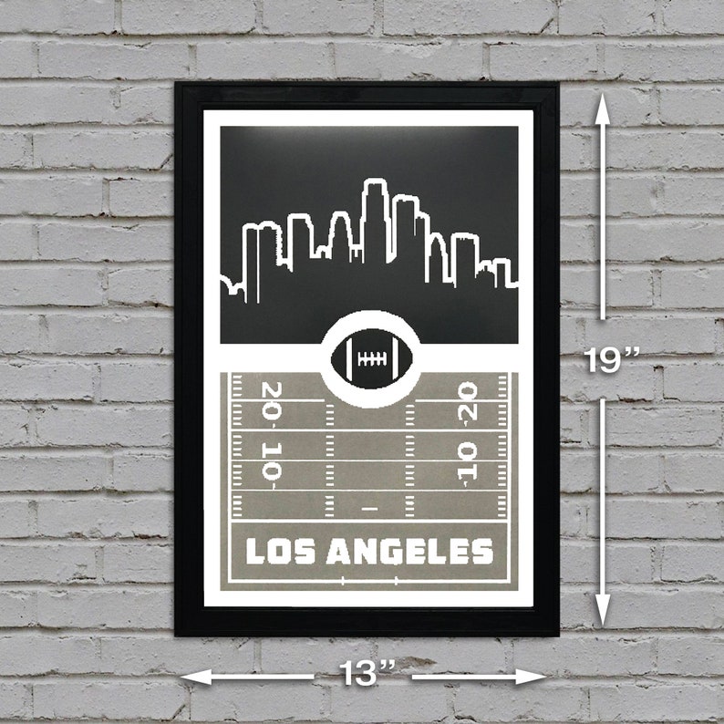 Limited Edition Los Angeles Raiders Poster - Retro Art Print - 13x19" image 4