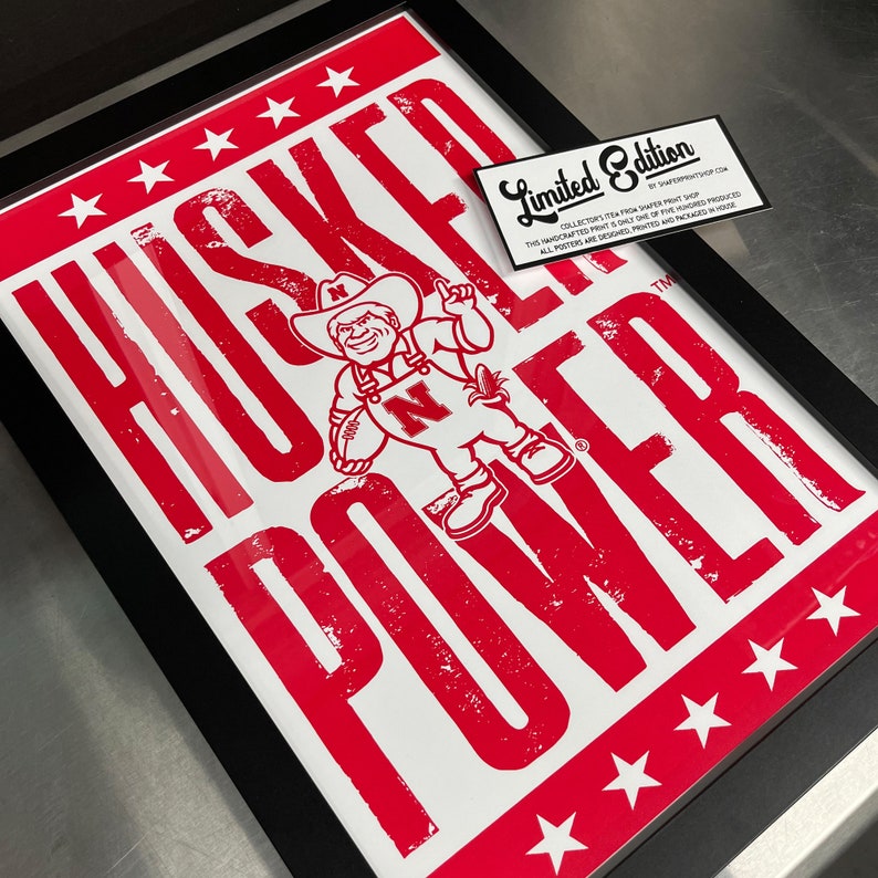 Husker Power Routine Nebraska Huskers Letterpress Art Print: Husker Power, Officially ...