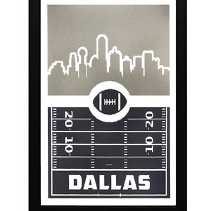 Limited Edition Dallas Cowboys Poster - Retro Video Game Style - Handcrafted Art Print - 13x19" image 2